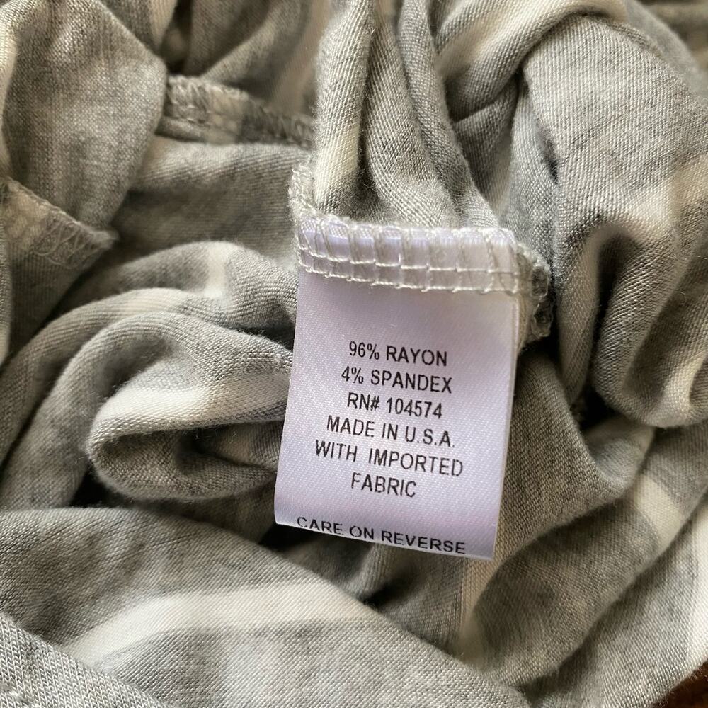 The Vanity Room Women's Gray White Striped Ruched Sleeveless Dress Size Small - Picture 6 of 9